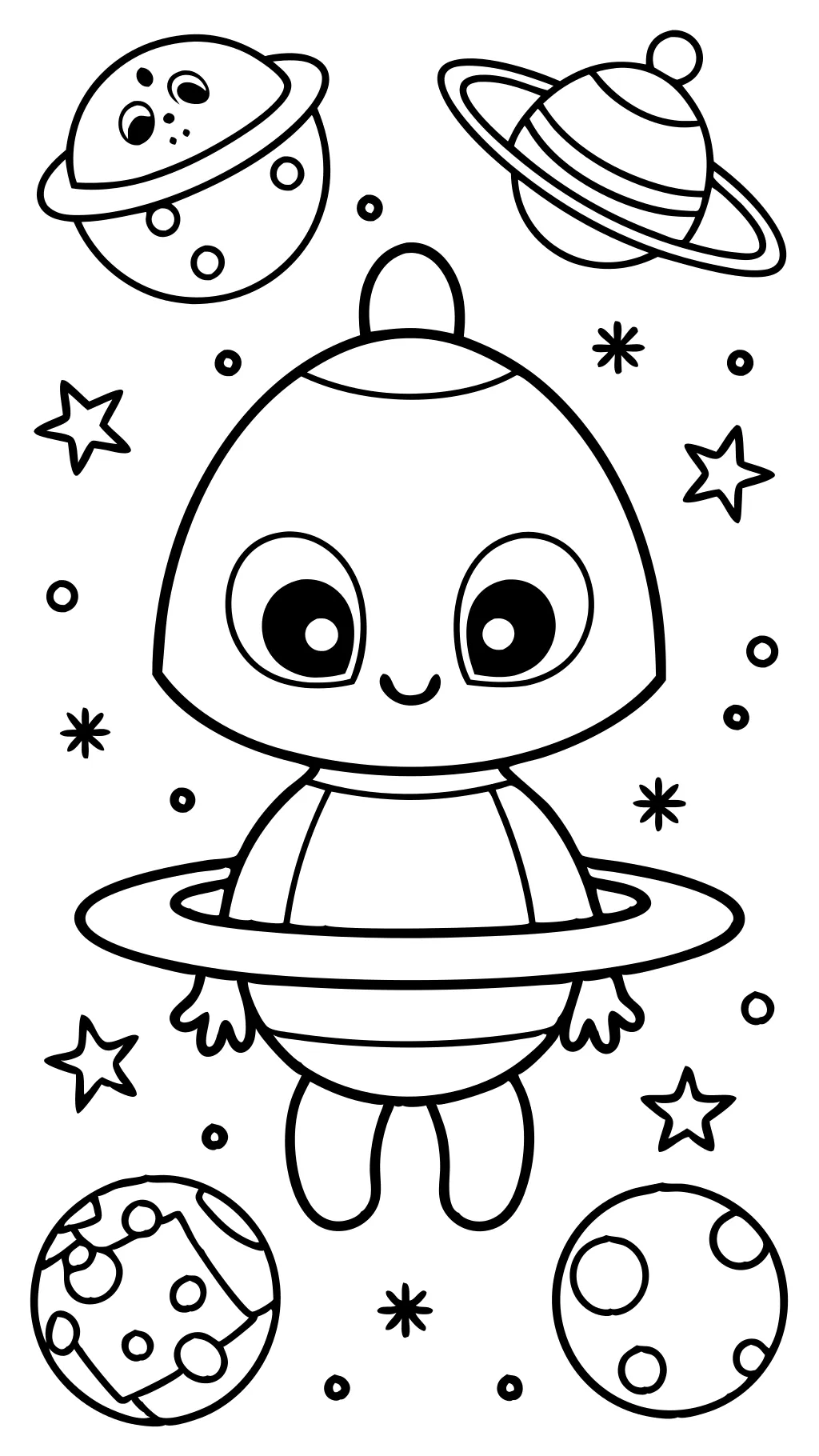 cute alien coloring pages